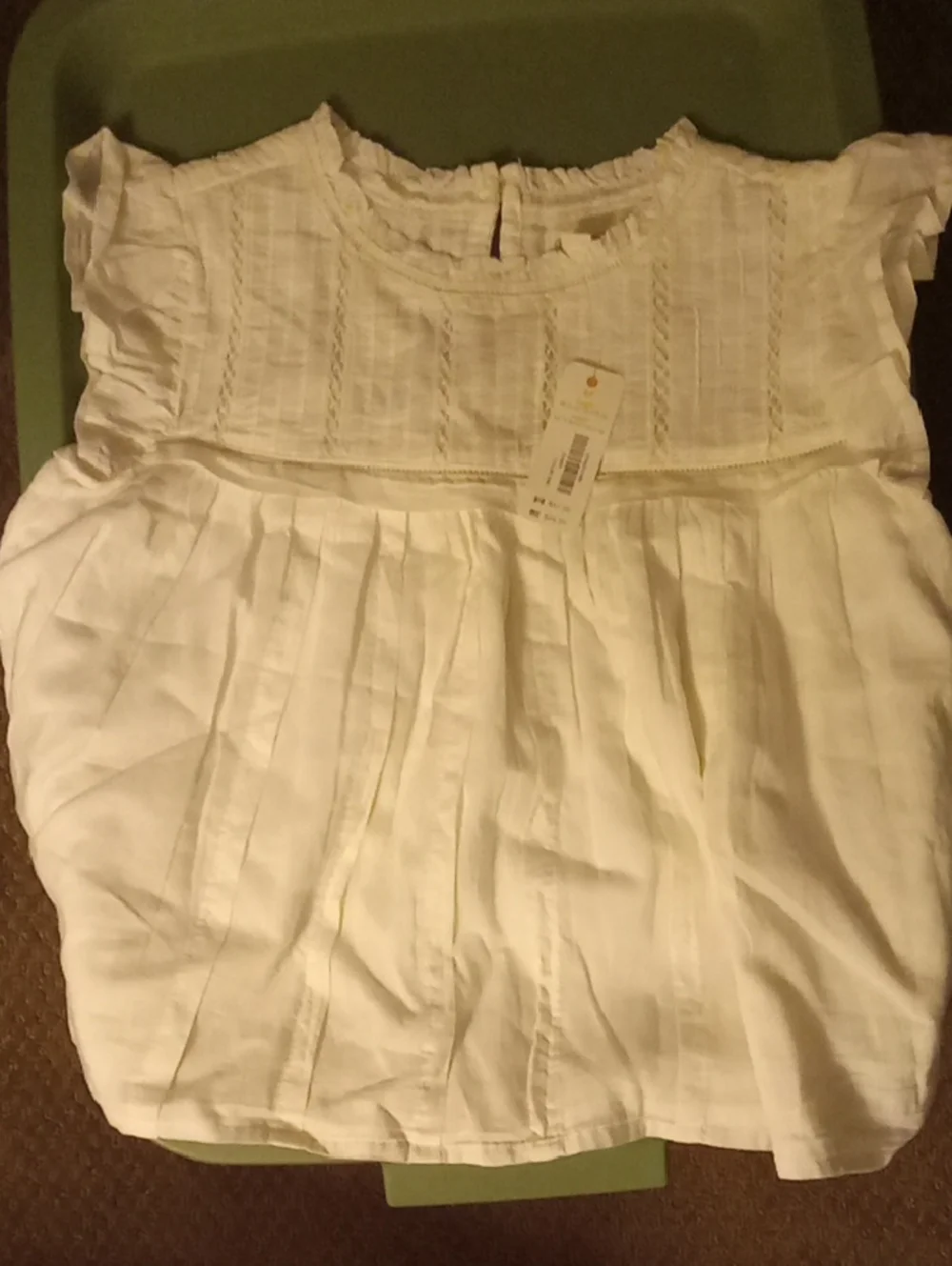 Gymboree 7-8 mo new white baby dress